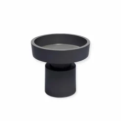 Kaarshouder zwart Piura XS Ø9 x H10 cm – vase the world