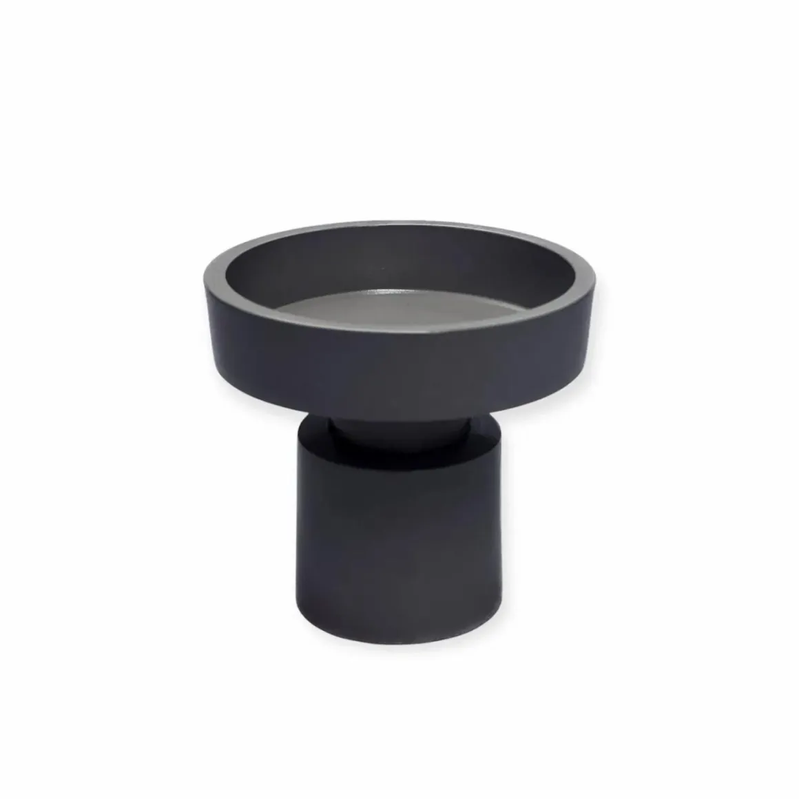 Kaarshouder zwart Piura XS Ø9 x H10 cm – vase the world