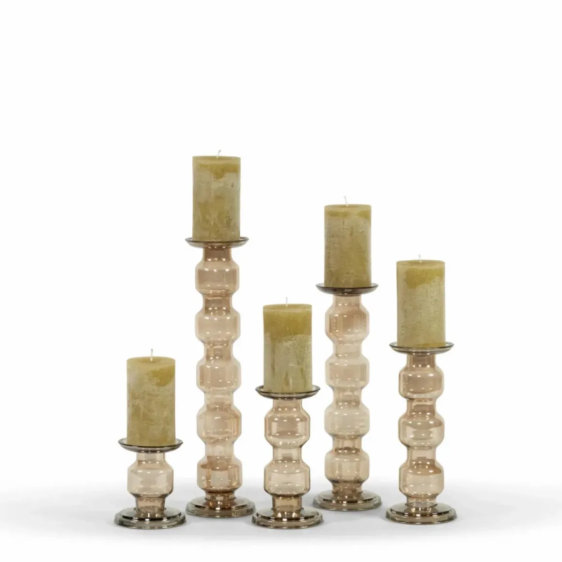 kandelaar glas Oyster 1 Rolls brown luster