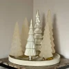 Kerstboom decoratie set van glas japandi chique – 30/35 cm