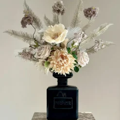 Kunstbloem Chrysant Zalm beige 62 cm