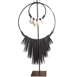 K33 Zwarte Octo Ketting schelp ornament op voet standaard L