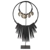 K34 zwarte tijger octo schelpen ketting ornament l