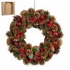 Landon Kerstkrans met Dennenappels – H9 x Ø45 cm – Bruin
