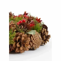 Landon Kerstkrans met Dennenappels – H9 x Ø45 cm – Bruin