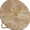 Light & Living klok steen moreno 15x13cm bruin