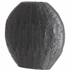 Light & Living Vaas ovaal 29,5x10x30cm NIVICA mat zwart
