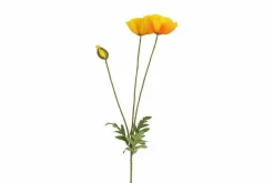 Losse Kunstbloem Papaver geel L95x B12,5 x H7,5CM