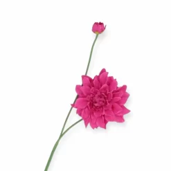 Losse zijde bloem Dahlia donker roze fuchsia – 78cm