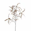 Losse zijden bloem Fine Leaf oranje 110cm