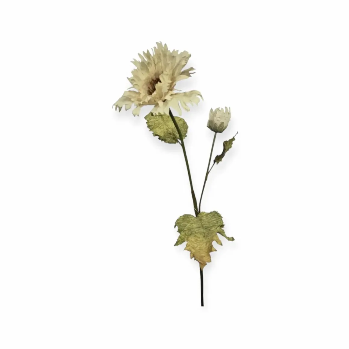 Losse zijden bloem poppy creme beige 76 cm