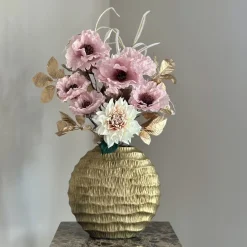 Losse zijden bloem poppy roze 107 cm