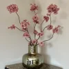 Luster vaas met zijden bloem kersenbloesem takken