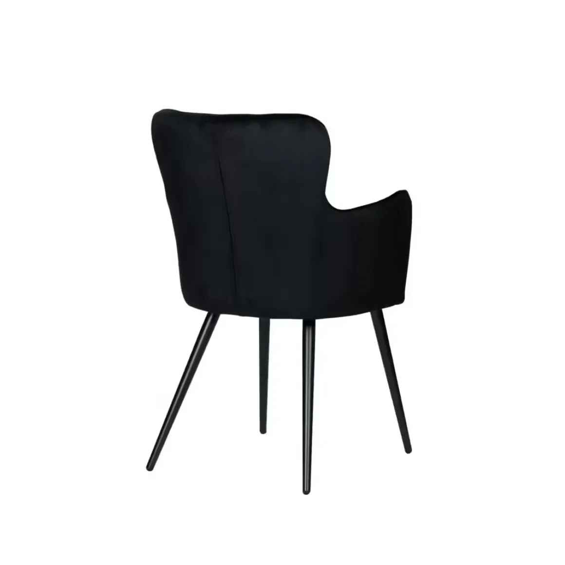 Luxe eetkamerstoelen Vleugelstoel zwart (Set van 2)