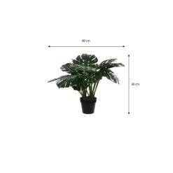 Monstera Kunstplant – H60 x Ø80 cm – Groen