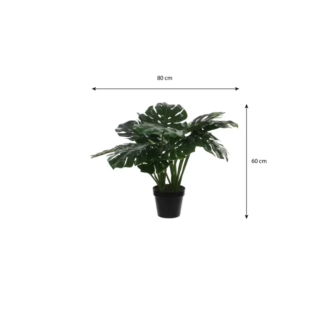 Monstera Kunstplant – H60 x Ø80 cm – Groen