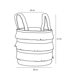 Opbergmand – Set van 2 – H30 x Ø32 cm – Waterhyacint – Bruin