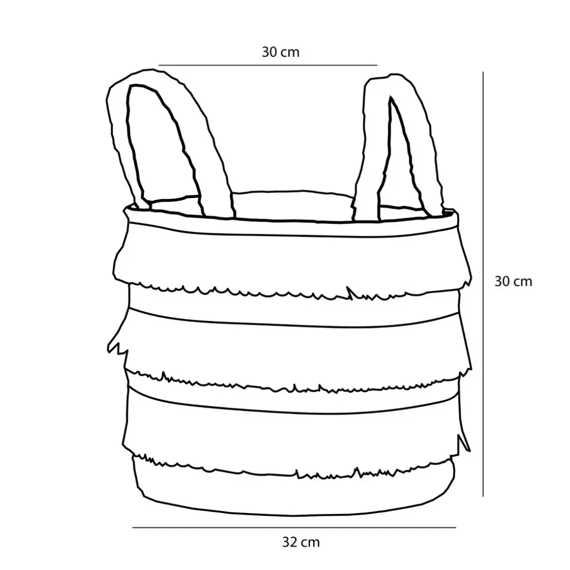 Opbergmand – Set van 2 – H30 x Ø32 cm – Waterhyacint – Bruin