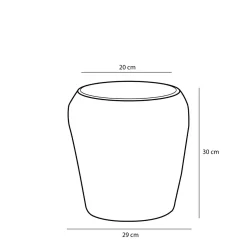 Opbergmand – Set van 3 – H38 x Ø30 cm – Zeegras – Lichtbruin