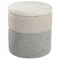 Opbergpoef – H45 x Ø40 cm – Grijs