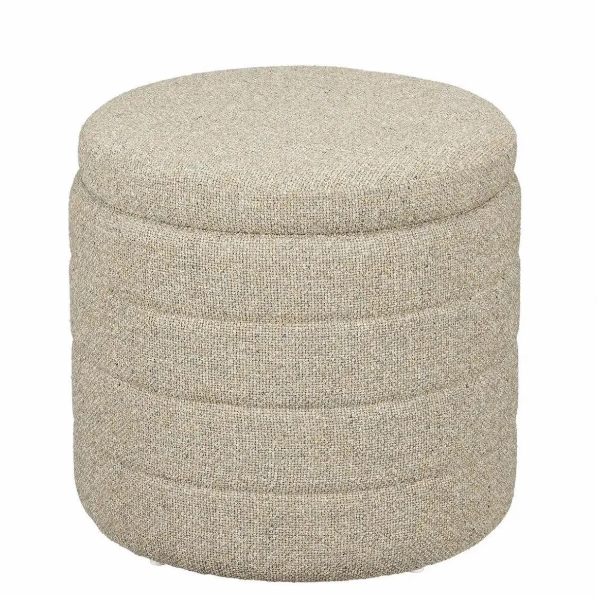 Poef met Opbergruimte – H41 x Ø42 cm – Beige