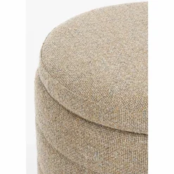 Poef met Opbergruimte – H41 x Ø42 cm – Beige