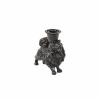 Pomeranian dwergkees kaars houder Zwart 11.7 x 5.5 x 12 cm