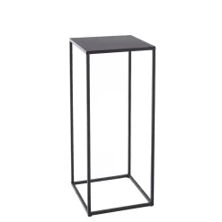 Quinty Bijzettafel – Set van 3 – L30 x B30 x H70 cm – Metaal – Zwart