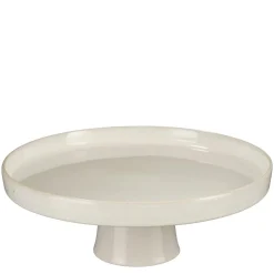 Racco Taartplateau – H11 x Ø28 cm – Steengoed – Off White