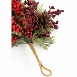 Randell Druppelvormige Kerstslinger – L110 x B18 x H10 cm – Rood