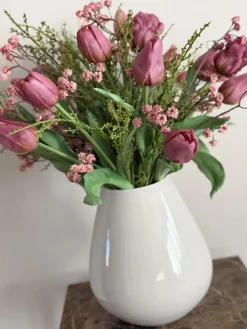 Real Touch Kunst Tulpen Boeket Aubergine – 20 Tulpen