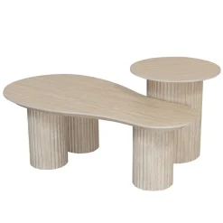Salontafel Travertin Keramiek – Japandi Interieur Ø50 cm Pole to Pole