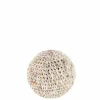Schelpen bol decoratie naturel beige M Ø12cm