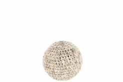 Schelpen bol decoratie naturel beige M Ø12cm