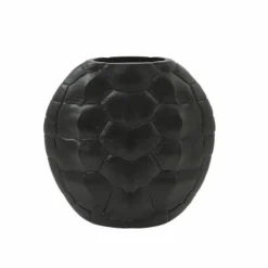Schildpad turtle vaas mat zwart 29,5x8x30cm