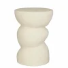 Screw Bijzettafel – L26 x B26 x H37 cm – Keramiek – Off White