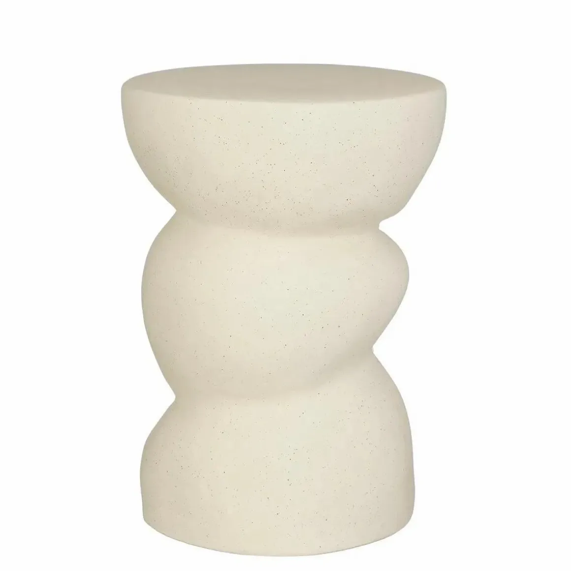 Screw Bijzettafel – L26 x B26 x H37 cm – Keramiek – Off White