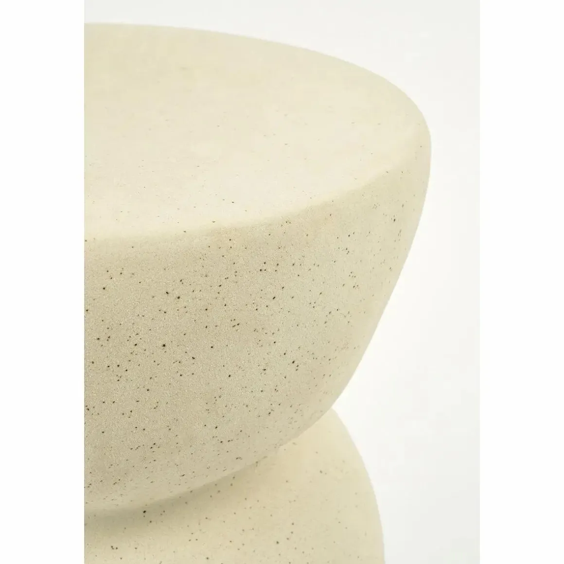 Screw Bijzettafel – L26 x B26 x H37 cm – Keramiek – Off White
