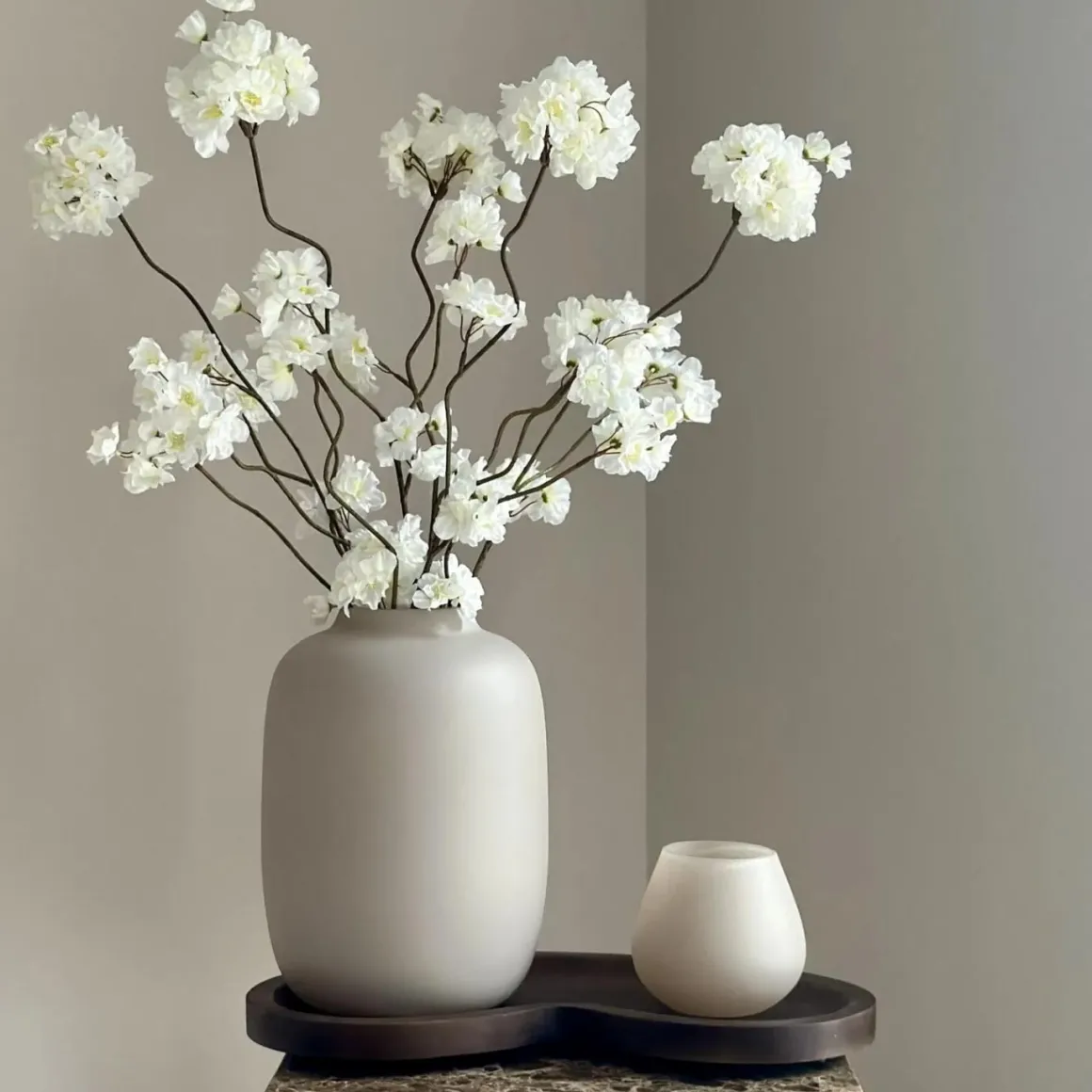 Tafeldecoratie set beige walnoot japandi