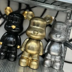 Teddy Beer beeld zilver 47 cm