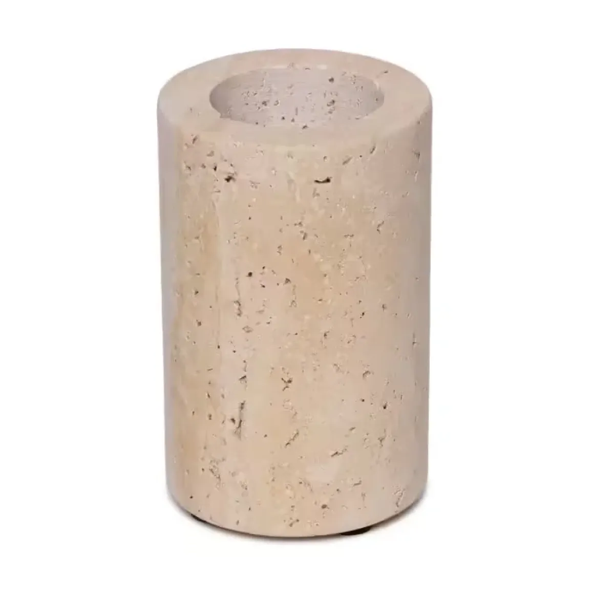 Travertine waxinelichthouder L Ø6x10cm