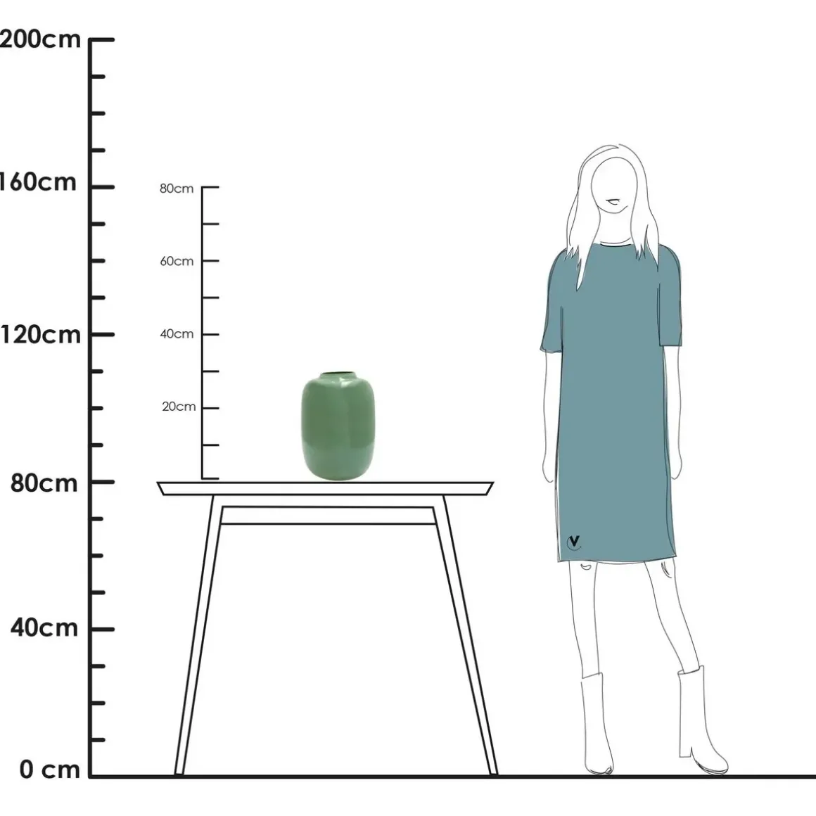 Vaas – Artic pastel green