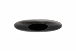 Vaas mat zwart ovaal 23x7cm