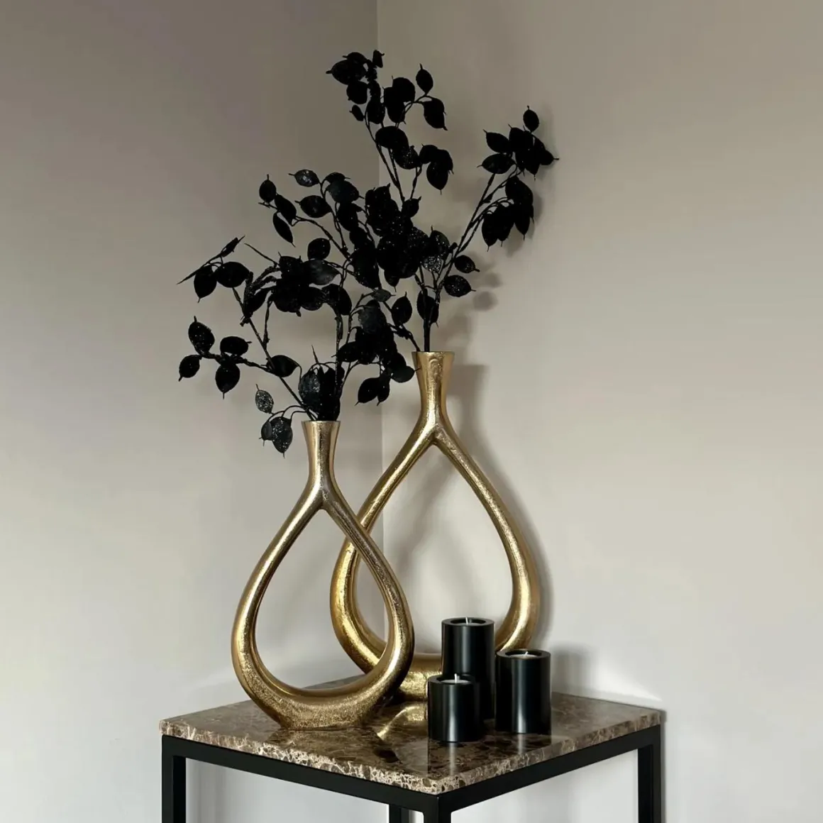 Vaas met gat Tara L goud 25 x 5,5 x 40 CM