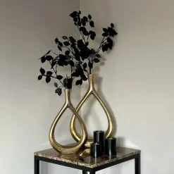Vaas met gat Tara S goud 20 x 4,5 x 33 CM
