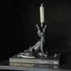 Vakkenkast decoratie set Krokodil kandelaar en Chanel tafelboek