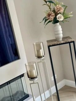 Vase the world | Kaarshouder Thames XS taupe Ø14 x H21 cm