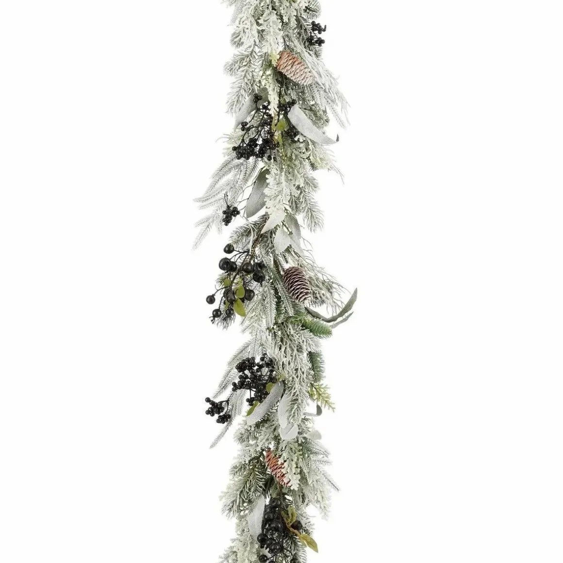 Vesper Guirlande met Dennenappels – L180 x B15 x H10 cm – Groen, Zwart