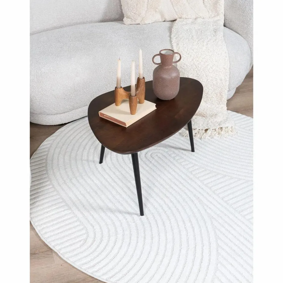 Vloerkleed Ella Cream Rond ø280 cm