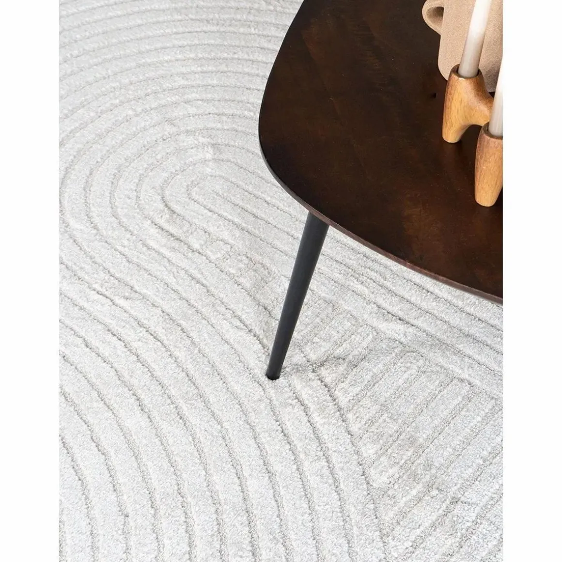 Vloerkleed Ella Cream Rond ø280 cm